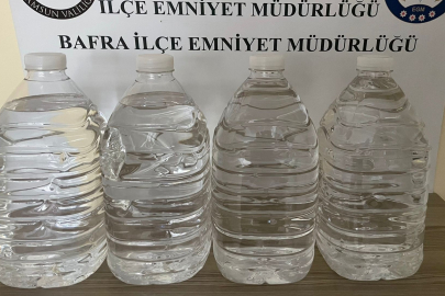 Samsun’da 20 litre etil alkol ele geçirildi
