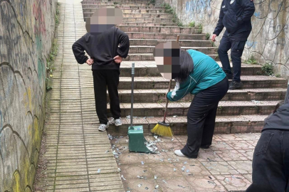 Zonguldak'ta kendileri kirletti, kendileri temizledi