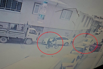 Bursa'da bisikletli çocuklar otomobille böyle çarpıştı