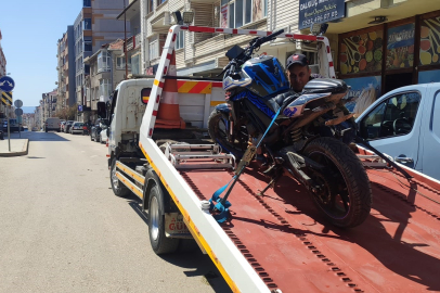 Edirne Keşan'da plakasız triportör ve motosiklete 92 bin TL ceza kesildi