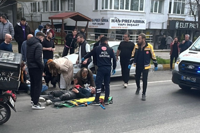 Kırklareli otomobilin çarptığı motosikletteki 2 genç yaralandı