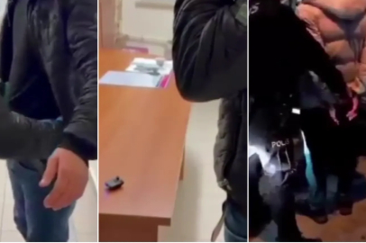 Ehliyet sınavında kopya düzeneğine suçüstü!