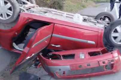 Zonguldak'ta Orman Bölge Müdürlüğü görevlilerini taşıyan araç takla attı: 3 yaralı