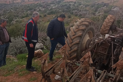 Adıyaman'da devrilen traktörün sürücüsü hayatını kaybetti