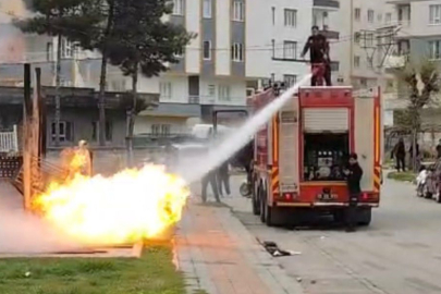 Batman'da çocuk parkında korkutan yangın