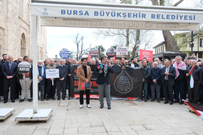 Bursa’dan Filistin için güçlü mesaj: Bu esarete boyun eğmeyeceğiz