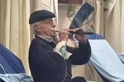 ‘Acımı hafifletiyor’ deyip acil serviste zurna çaldı