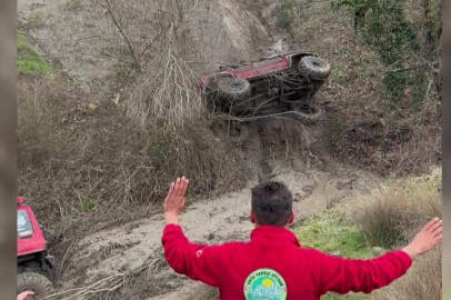 Bursa'da Off-Road yarışında takla attı! Nefes kesen anlar...