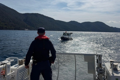 Aydın'da sürüklenen teknedeki 2 kişi kurtarıldı