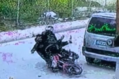 Edirne'de iki motosikletin çarpıştığı kaza kamerada