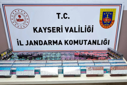 Kayseri'de 158 paket bandrolsüz sigara ile 300 paket elektronik sigara kartuşu ele geçirildi