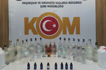Samsun Canik’te sahte alkol ele geçirildi
