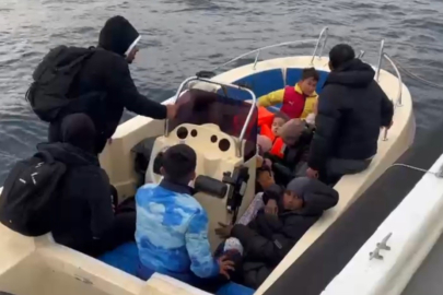 Çanakkale Ayvacık açıklarında 13 kaçak göçmen ile 2 organizatör yakalandı