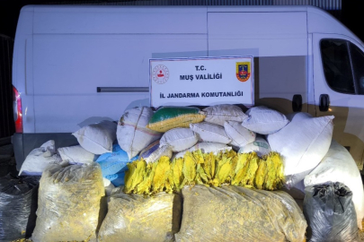 Muş’ta 1 ton 200 kilogram bandrolsüz tütün ele geçirildi