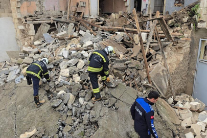 Gaziantep'te sağanak sonrası ev çöktü