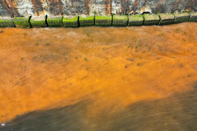 Tekirdağ'da denizin rengi değişti