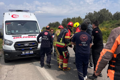 Balıkesir'de direksiyon hakimiyetini kaybeden araç yoldan çıktı: 3 yaralı