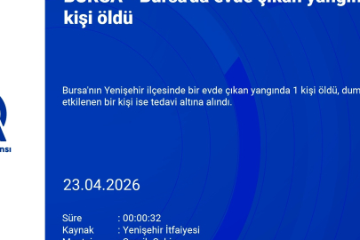 Bursa'da yangın faciası! Hayatını kaybetti