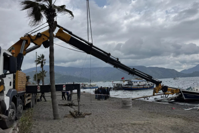 Marmaris'te kırılan vinç kolunun altında kalan işçi öldü
