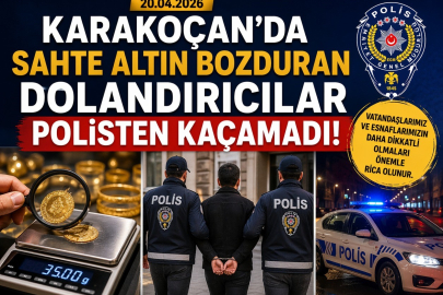 Elazığ'da sahte altın bozduran dolandırıcılar polisten kaçamadı
