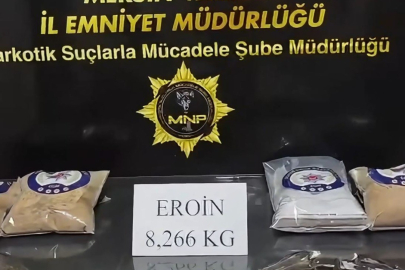 Mersin'de lastiklere yapılan özel bölmeden 8 kilo 266 gram eroin çıktı