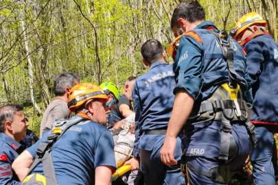 Samsun'da kayalıklardan düşen şahıs yaralandı