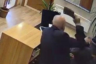 Ordu'da belediye çalışanına yönelik satırlı saldırı güvenlik kamerasında