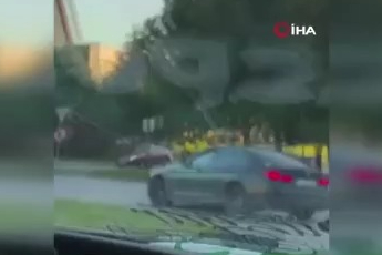 Bursa’da trafikte drift rezaleti kamerada