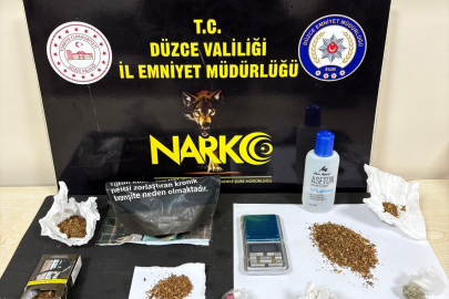Düzce'de uyuşturucu operasyonunda 3 tutuklama