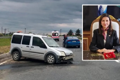 Enez Kaymakamı trafik kazası geçirdi