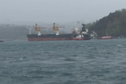 İstanbul Boğazı'nda gemi arızası! Boğaz trafiği durduruldu