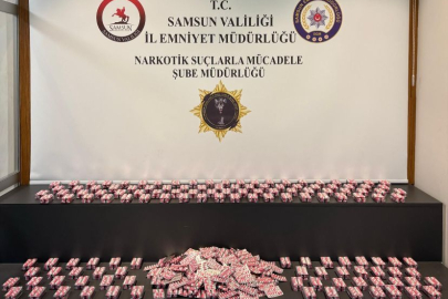 Samsun'da 11 bin 704 sentetik ecza hap ele geçirildi