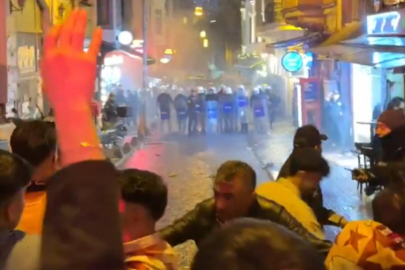 Amedsporlu taraftarlar Galatasaraylı taraftarlar karşı karşıya geldi! Polis müdahale etti
