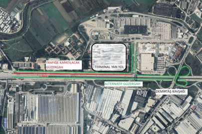 Bursa Terminal yolunda trafik düzenlemesi