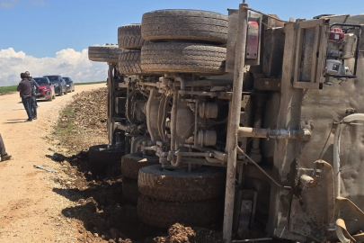 Adıyaman’da su tankeri devrildi