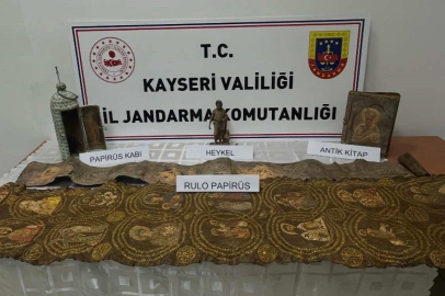 Kayseri'de tarihi eser operasyonu: 1 gözaltı