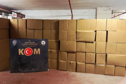 Bursa’da rekor kaçak makaron operasyonu! 3 milyon 105 bin adet...