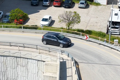 Kırıkkale'de kaçtı, park etti, polisi karşısında buldu: Dron her anını kaydetti