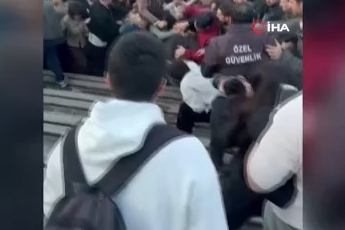 ODTÜ'de 'Türk bayraklı' protesto! Ortalık savaş alanına döndü