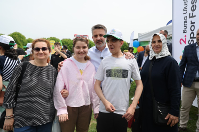 Bursa'da Spor Festivali’nde özel çocukların mutlu günü