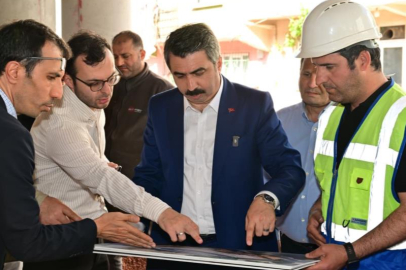 Bursa Yavuzselim Kapalı Pazar Alanı'nda yol yarılandı