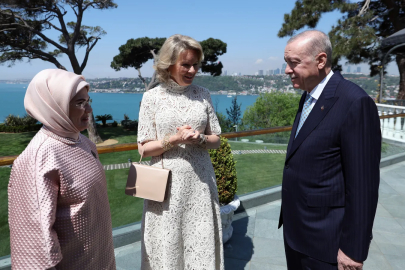 Cumhurbaşkanı Erdoğan, Belçika Kraliçesi Mathilde'i ağırladı
