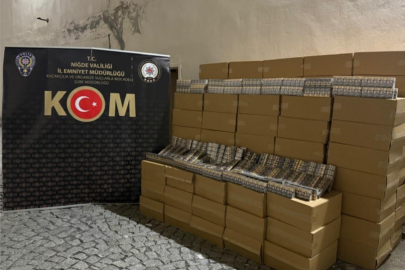 Niğde’de 50 bin paket kaçak sigara ele geçirildi