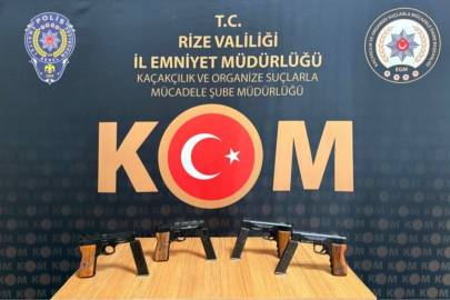 Rize’de kaçak silah operasyonu