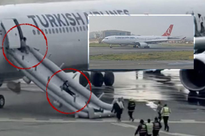 THY uçağında hareketli dakikalar! Acil çıkıştan tahliye edildiler