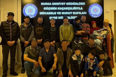 Bursa'da 18 kaçak göçmen yakalandı
