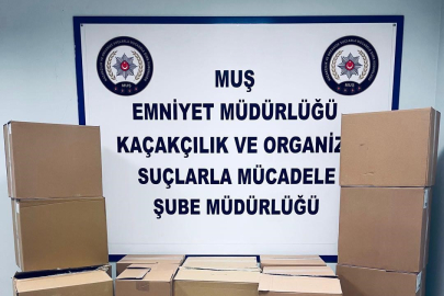 Muş’ta 260 bin adet boş makaron ele geçirildi