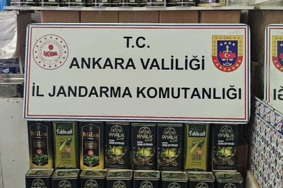 Ankara’da bir buçuk ton kaçak zeytinyağı ele geçirildi