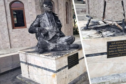 Kahramanmaraş'ta türbedeki heykeli yakmaya çalışan şahıs gözaltına alındı