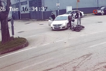 Bursa’da trafik kazası: Motosiklet sürücüsü savruldu
